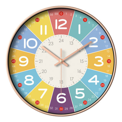 Fun Learning Clock for Children - Quiet 12 Inch Design - Halri