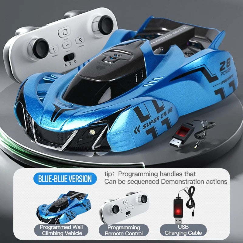Control Wall-Climbing Car with Lighting Sensors, Long Battery Life, Infrared Remote Control  – Safe for Ages 3+