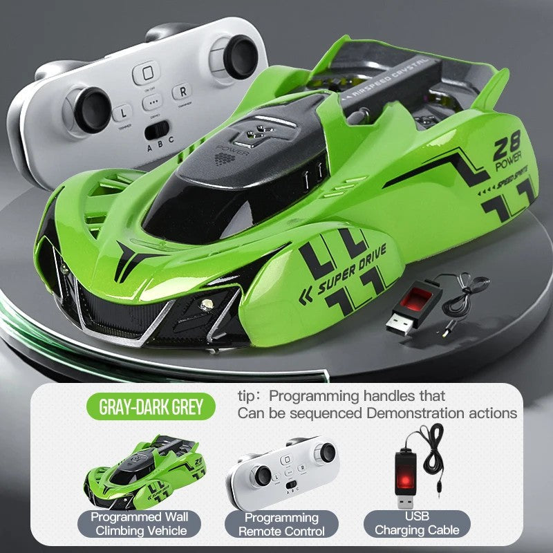 Control Wall-Climbing Car with Lighting Sensors, Long Battery Life, Infrared Remote Control  – Safe for Ages 3+