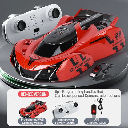 Control Wall-Climbing Car with Lighting Sensors, Long Battery Life, Infrared Remote Control  – Safe for Ages 3+