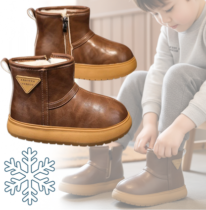 Warm Waterproof Kids Snow Boots with Easy Zip