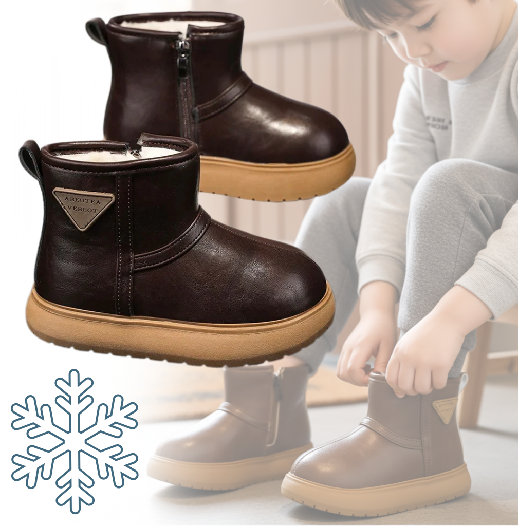 Warm Waterproof Kids Snow Boots with Easy Zip