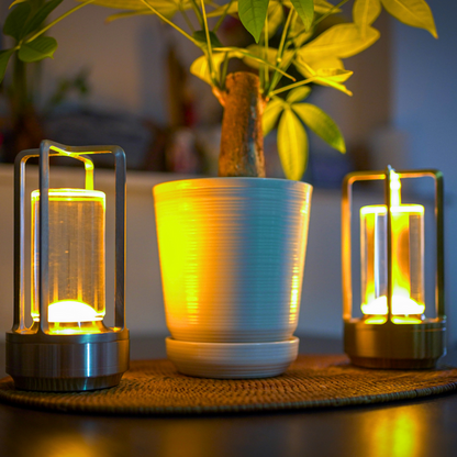 Battery Powered Glass Table Lamp – Compact Soft Lighting