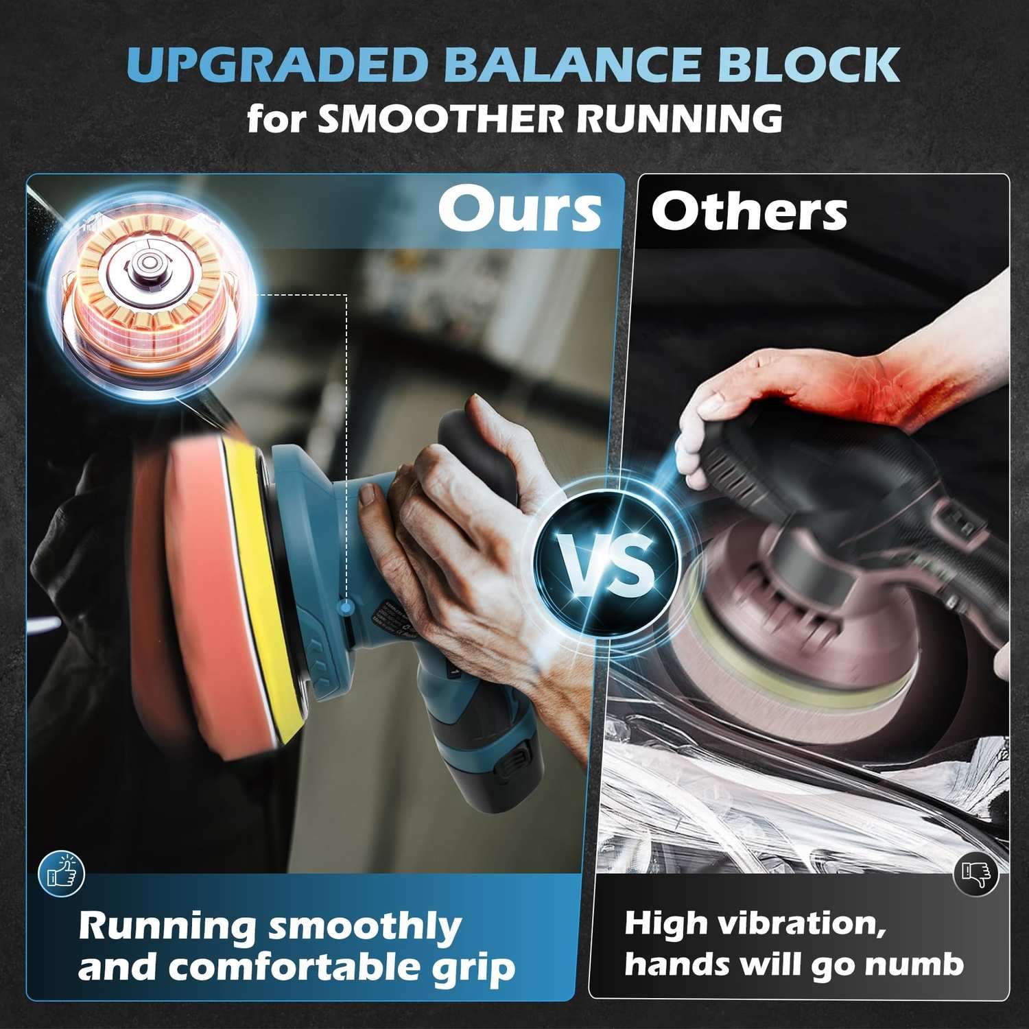 Cordless Car Buffer Polisher – Portable Car Polishing Machine for Scratch Removal & Shine Restoration
