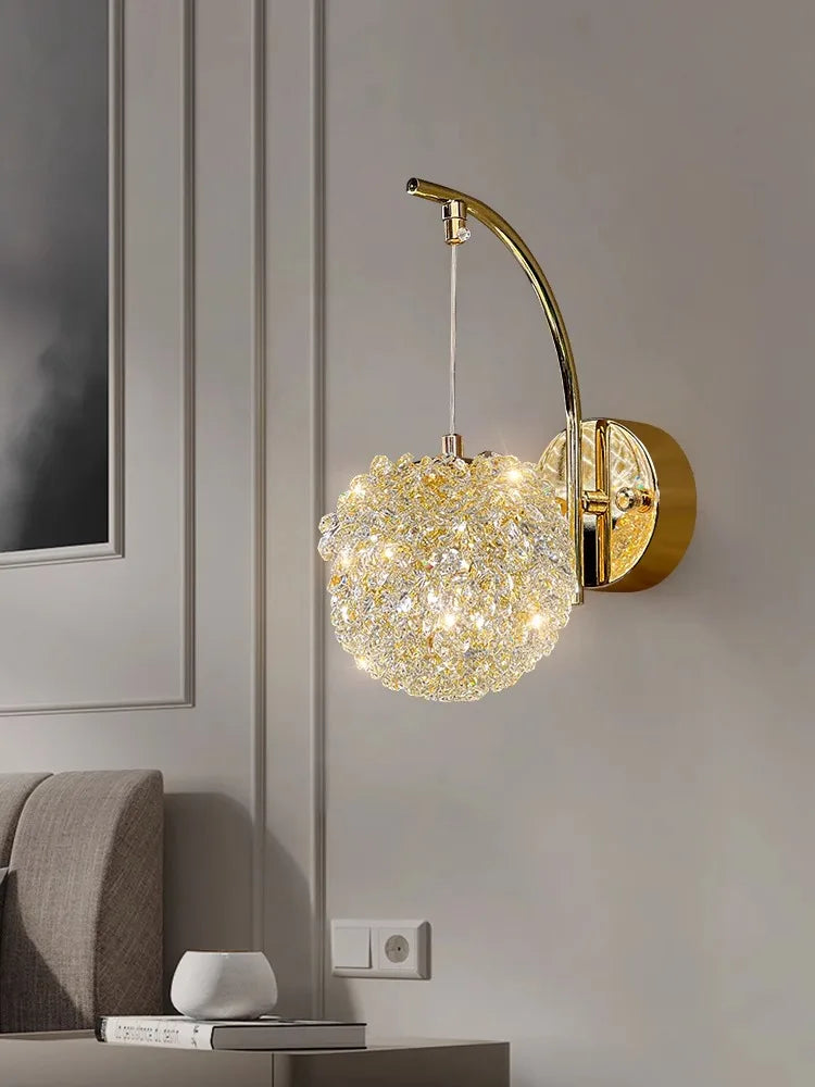 Elegant Crystal Glass Wall Light - Halri