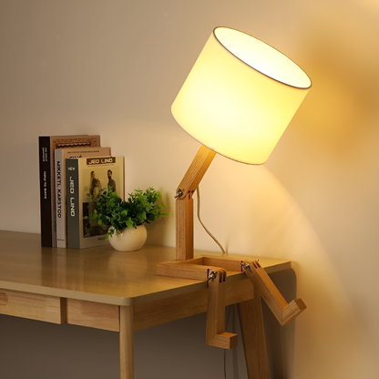 Stylish Wooden Desk Lamp - Adjustable Modern Table Light - Halri