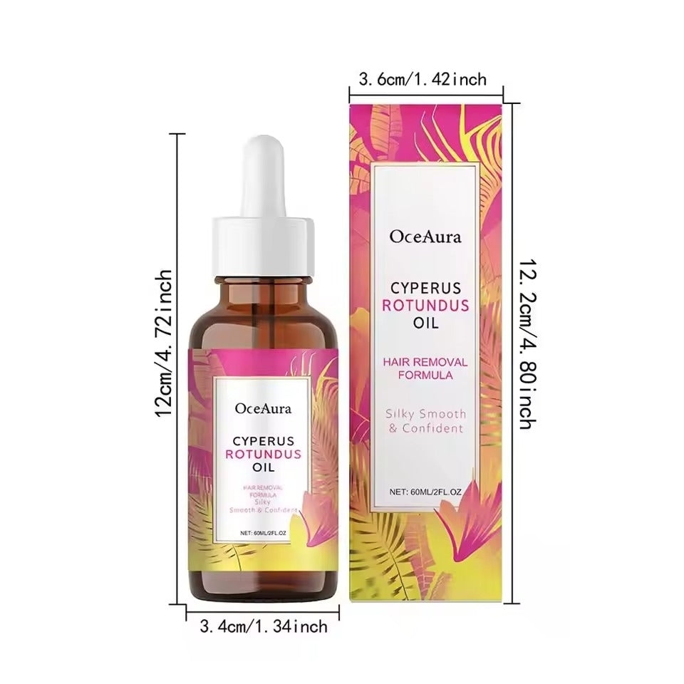 Cyperus Rotundus Hair Inhibitor Oil with Deep Hydration & Skin Repair, Reduces Ingrown Hairs & Red Spots
