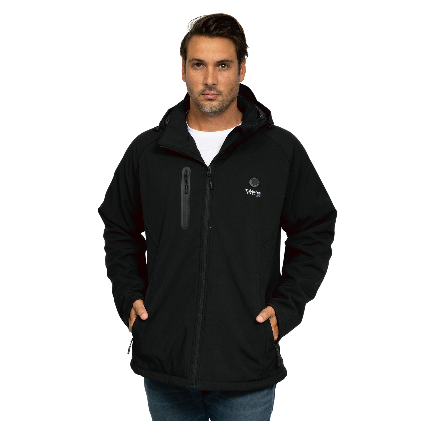 Warm Winter Mens Coat with Rechargeable Heat