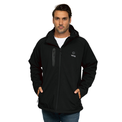 Warm Winter Mens Coat with Rechargeable Heat