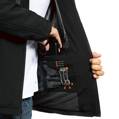 Warm Winter Mens Coat with Rechargeable Heat
