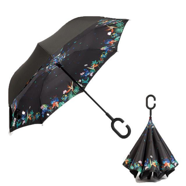 Waterproof Automatic Compact Reverse Umbrella