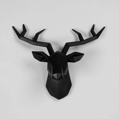 Wildlife Deer Head Wall Art Wooden Antler Decor
