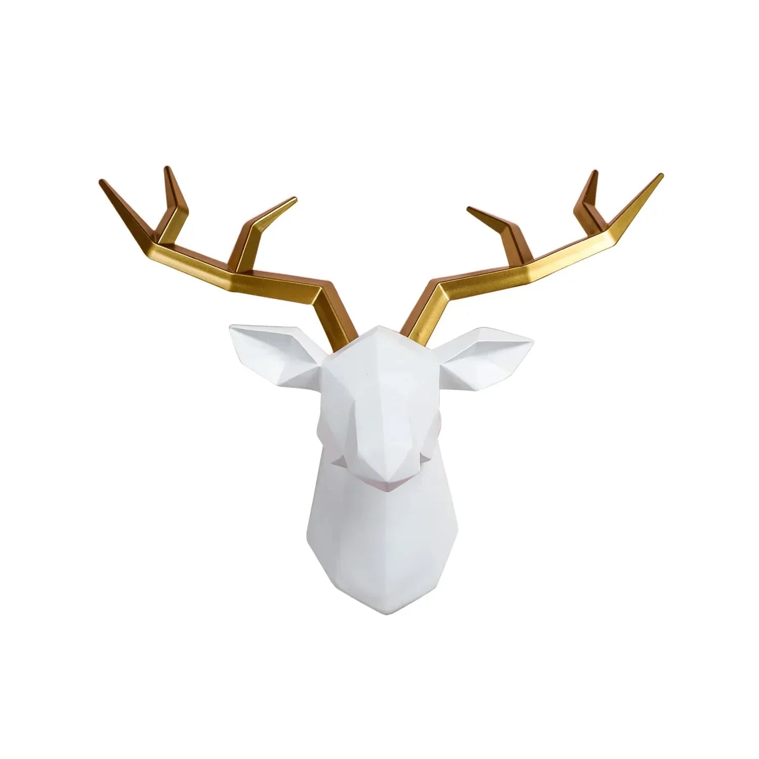 Wildlife Deer Head Wall Art Wooden Antler Decor - Halri