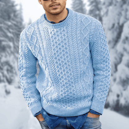 Cozy Crew Neck Winter Sweater Long Sleeve Pullover - Halri