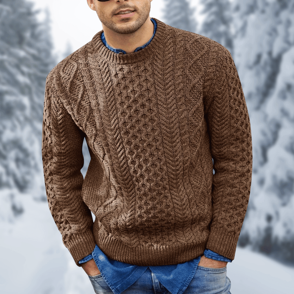 Cozy Crew Neck Winter Sweater Long Sleeve Pullover