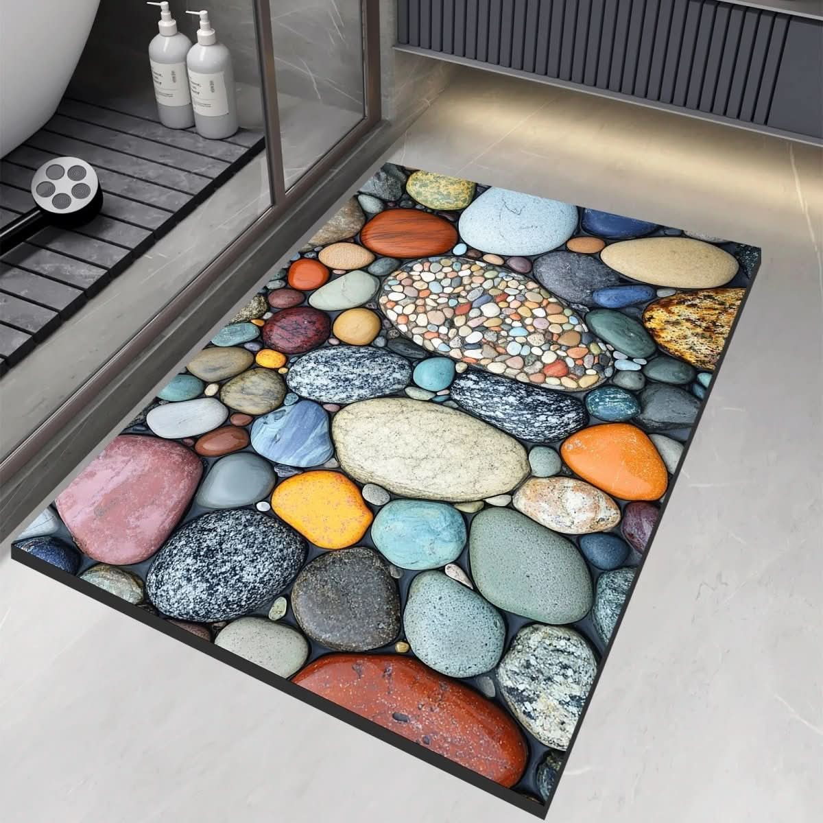 Diatomaceous Earth Non-Slip Bath Mat – Quick-Drying, Absorbent, Multi-Size Options for Bathroom and Kitchen Use 2