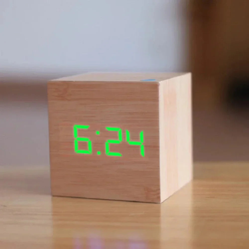 Small Digital Alarm Clock with Dimmable Light
