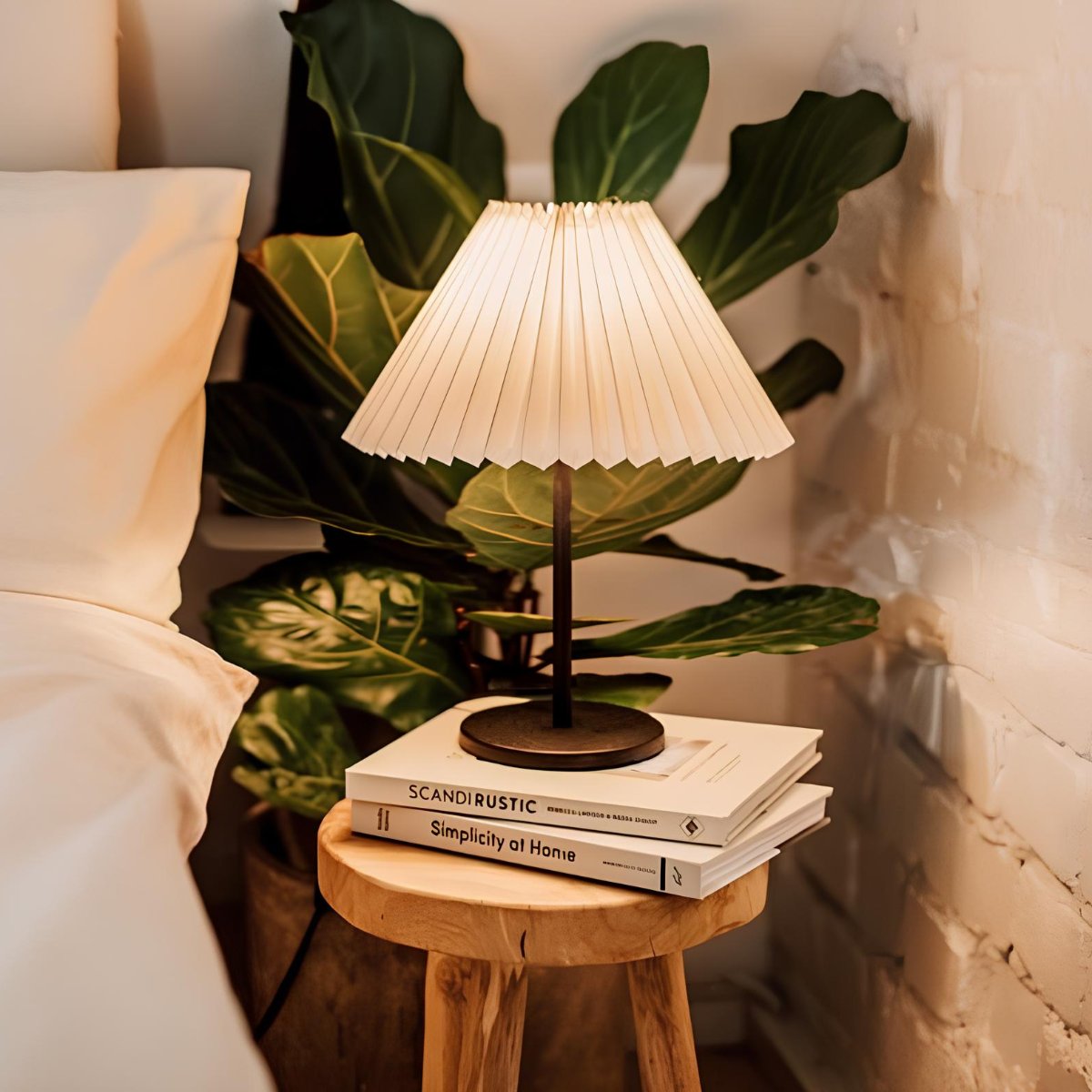 Dimmable Fabric Table Lamp with Iron Base – Elegant Bedside Lamp for Home and Office, Versatile Lighting for Tables and Desks 4