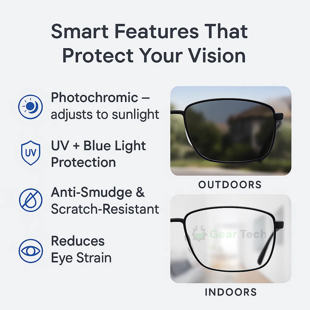 Anti Glare Progressive Eyeglasses with Comfort Fit