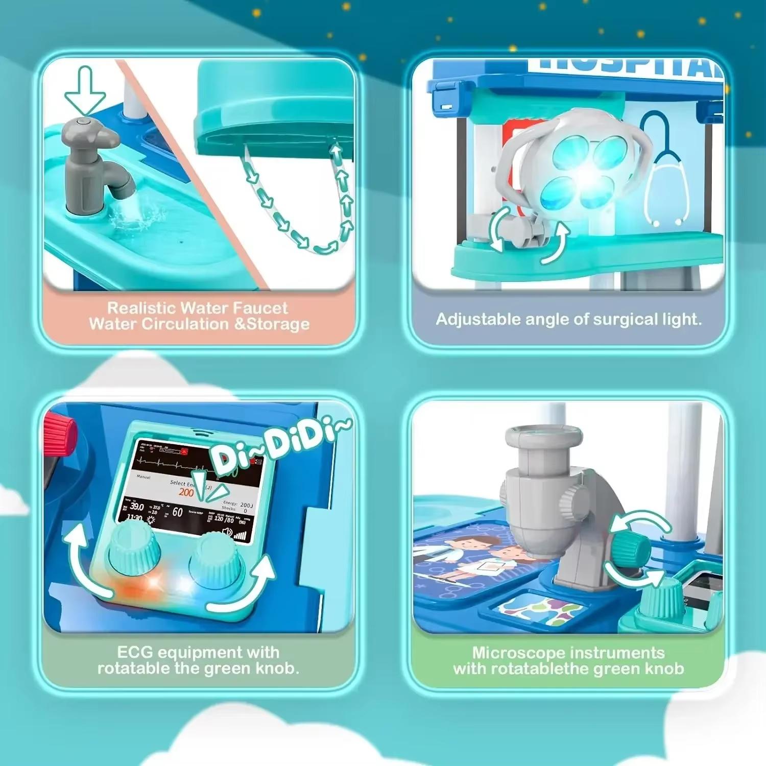 Doctor Playset – Pretend Medical Station with Lights and Realistic Features for Ages 3+