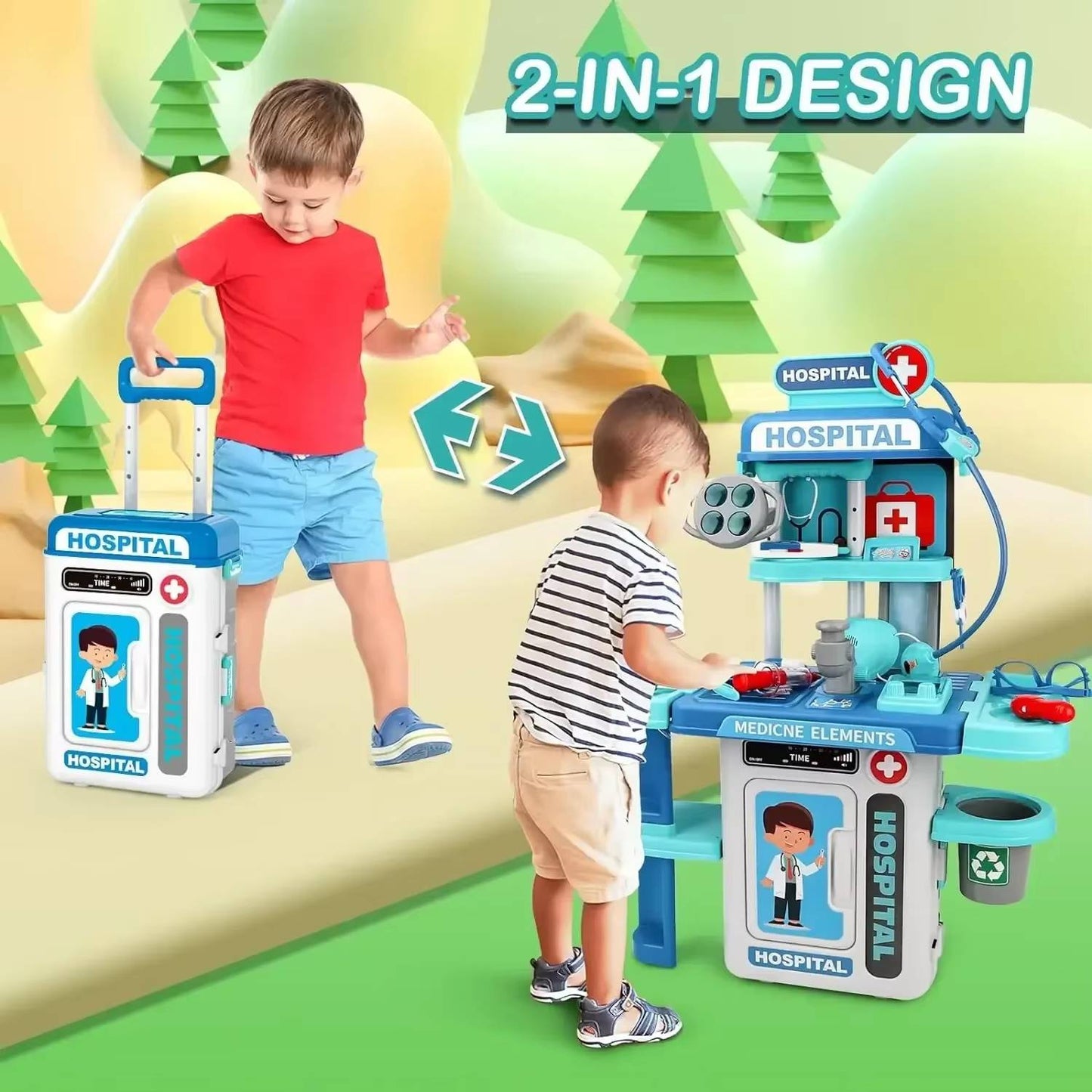 Doctor Playset – Pretend Medical Station with Lights and Realistic Features for Ages 3+