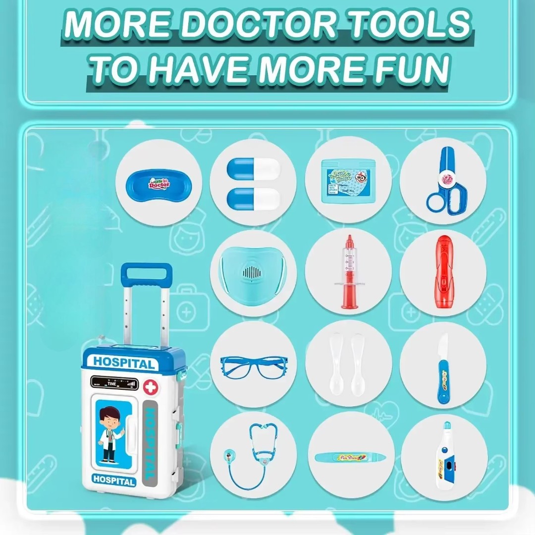 Doctor Playset – Pretend Medical Station with Lights and Realistic Features for Ages 3+
