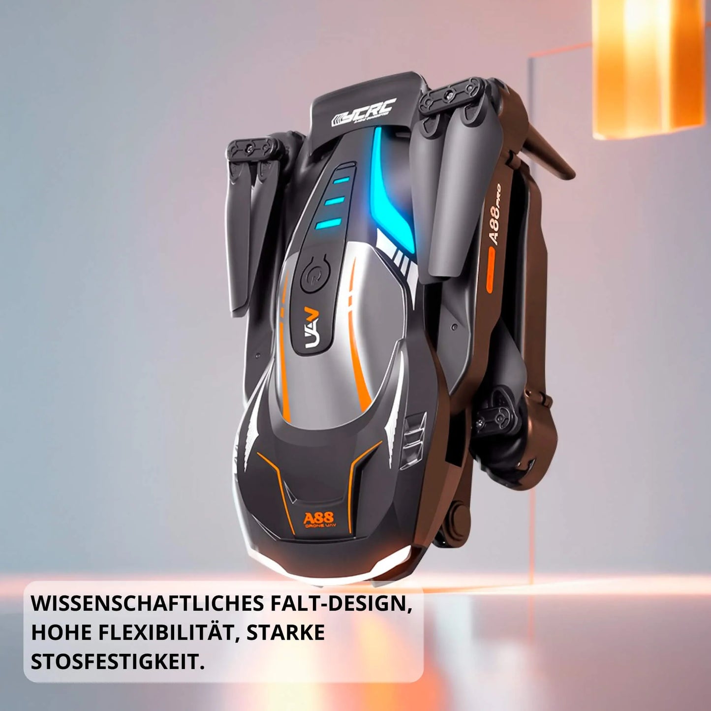 Portable Mini Drone with Remote and Collision Avoidance