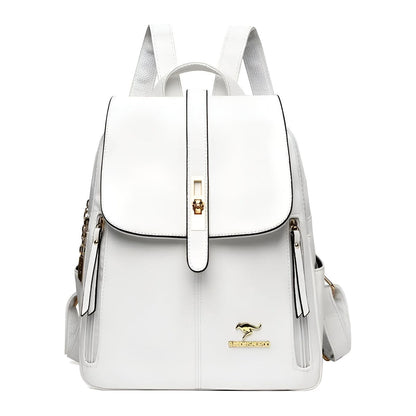 Stylish Ladies Water Resistant Leather Backpack