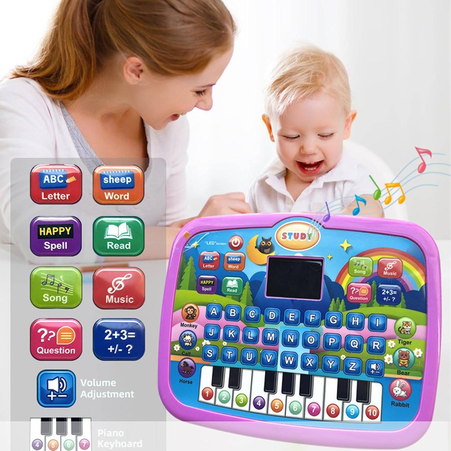 Fun Kids Learning Tablet with Sounds and Color Screen - Halri