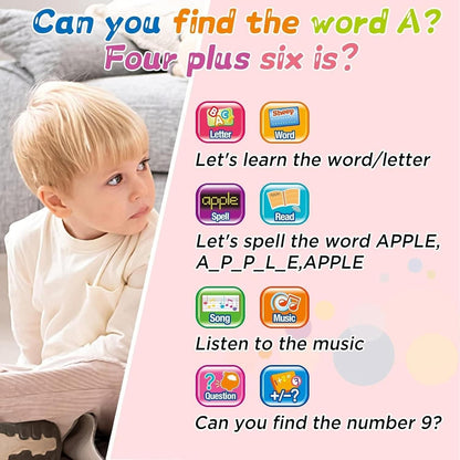 Educational Learning Tablet Toy with Sound Effects and LED Screen Safe for Ages 3+
