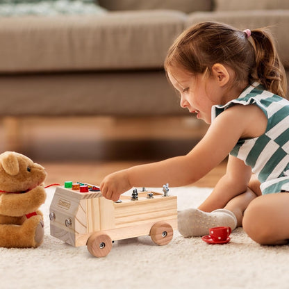 Educational Montessori Busy Board With Mechanical Assembly, LED Switches, Creative & Fun Learning For Ages 3+