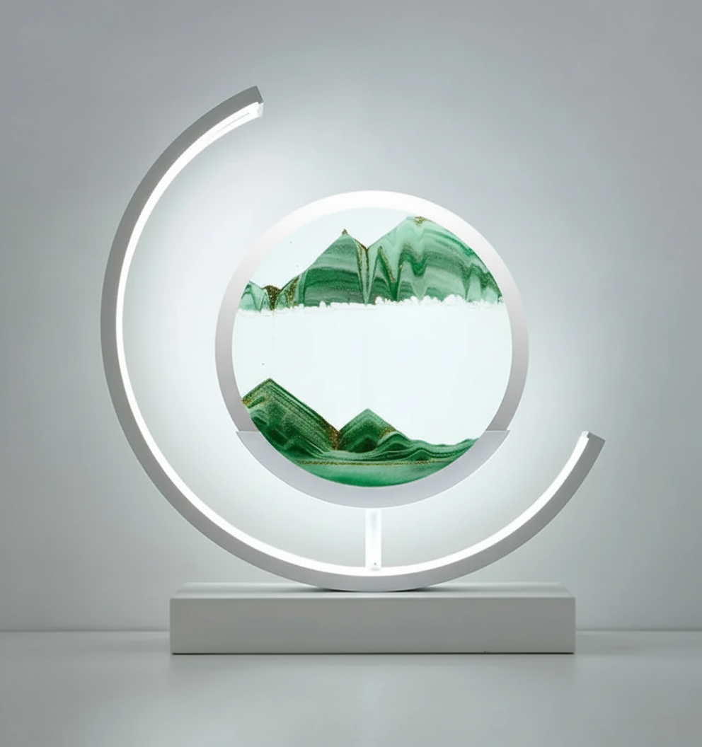 Calming Glass Table Lamp with Soft Warm Glow