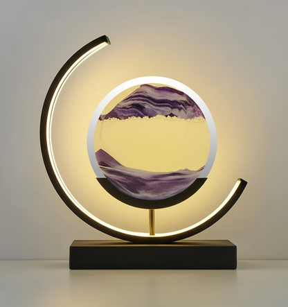 Calming Glass Table Lamp with Soft Warm Glow - Halri