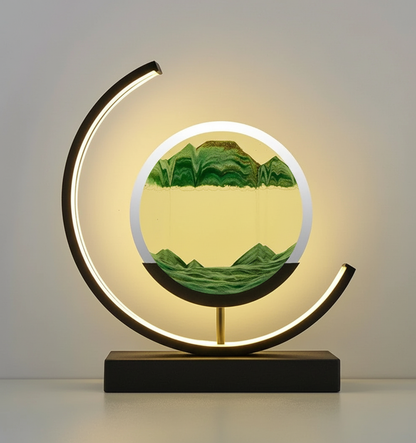 Calming Glass Table Lamp with Soft Warm Glow