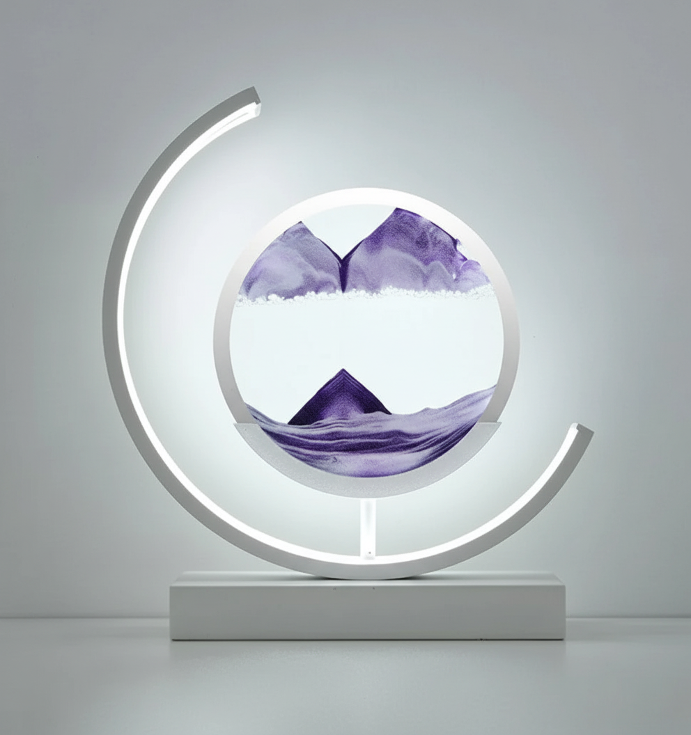 Calming Glass Table Lamp with Soft Warm Glow