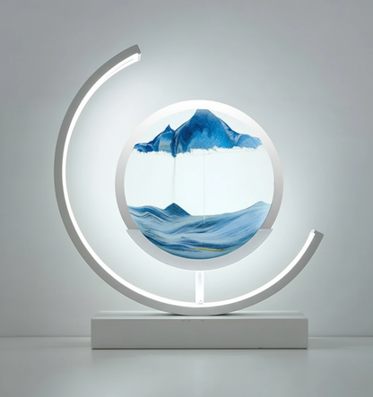 Calming Glass Table Lamp with Soft Warm Glow