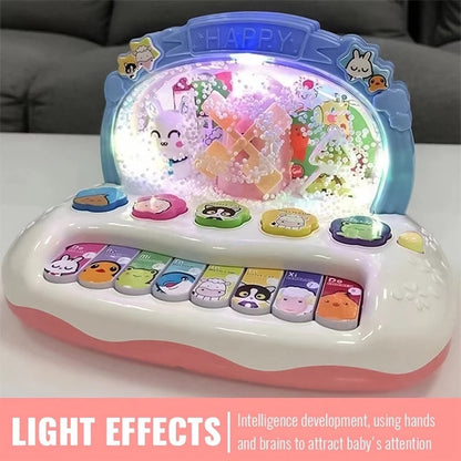 Electronic Piano Toy with Colorful Lights, Adorable Design and Music Skill Development, Safe for Ages 3+