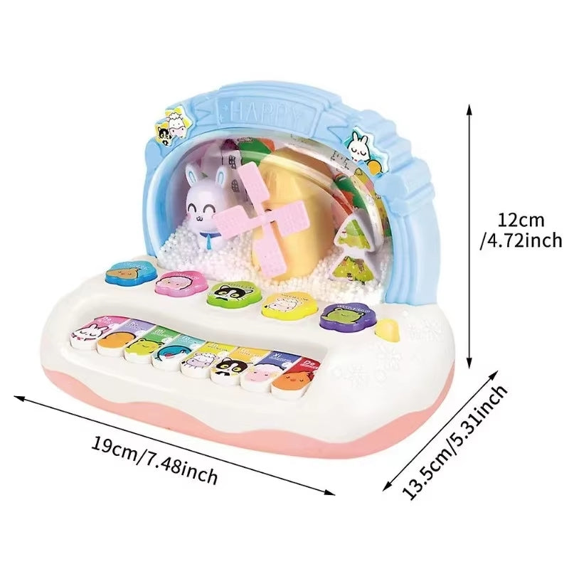 Electronic Piano Toy with Colorful Lights, Adorable Design and Music Skill Development, Safe for Ages 3+