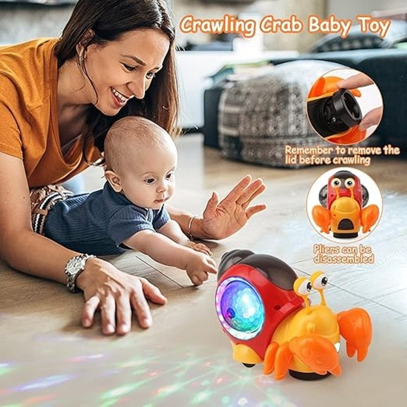 Escape Crawling Crab with Obstacles Sensors, Led Lights, Music, Safe for Ages 3+