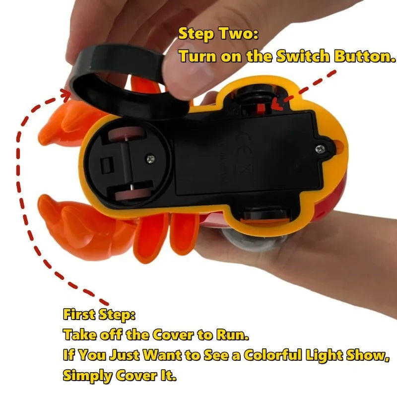 Escape Crawling Crab with Obstacles Sensors, Led Lights, Music, Safe for Ages 3+