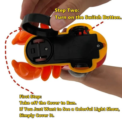 Escape Crawling Crab with Obstacles Sensors, Led Lights, Music, Safe for Ages 3+