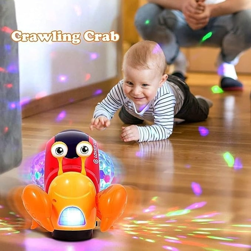 Escape Crawling Crab with Obstacles Sensors, Led Lights, Music, Safe for Ages 3+