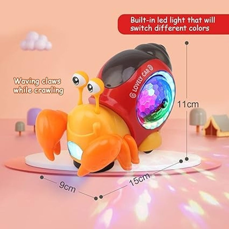 Escape Crawling Crab with Obstacles Sensors, Led Lights, Music, Safe for Ages 3+