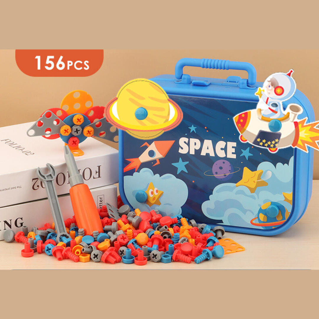 Colorful Kids 3D Toolbox Set
