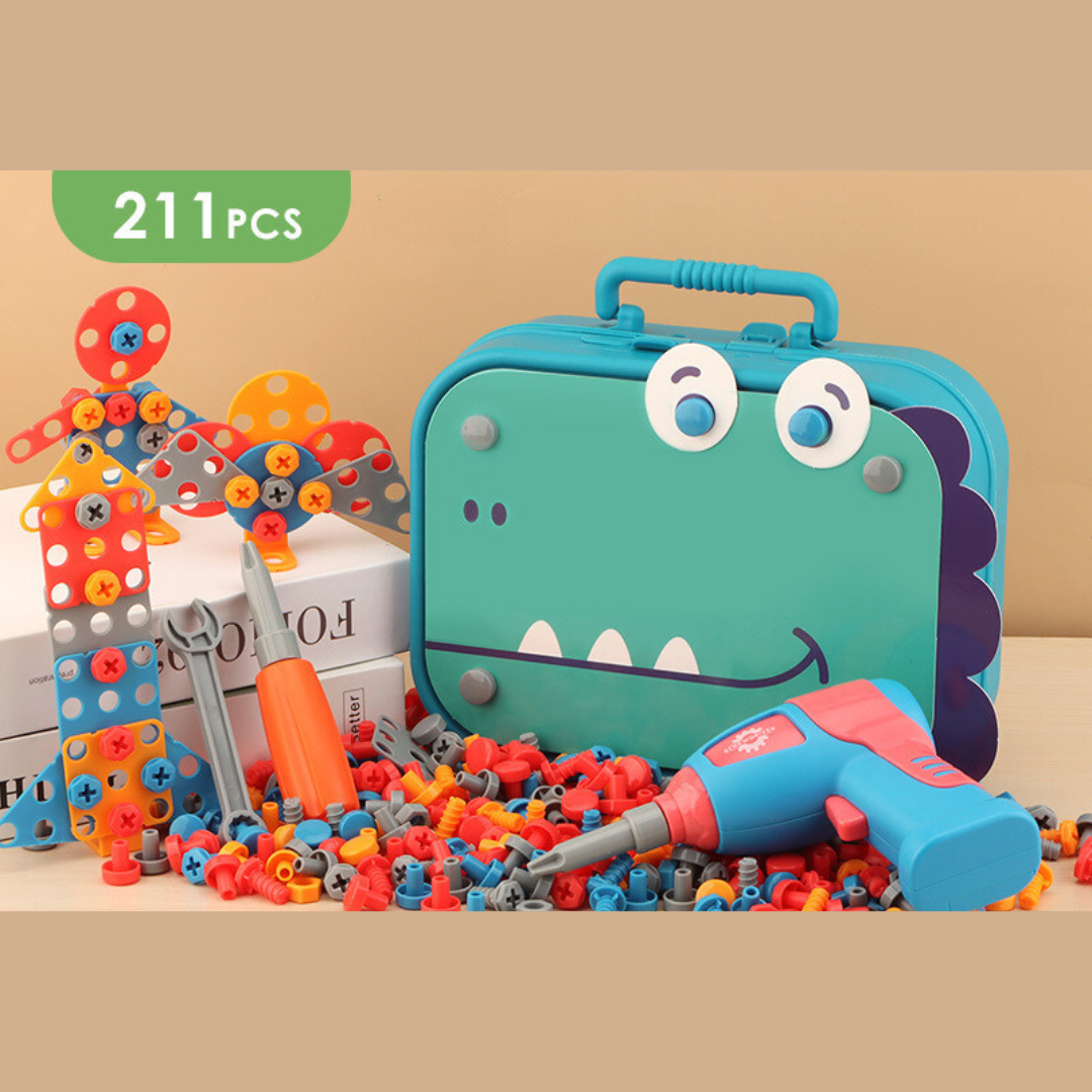 Colorful Kids 3D Toolbox Set