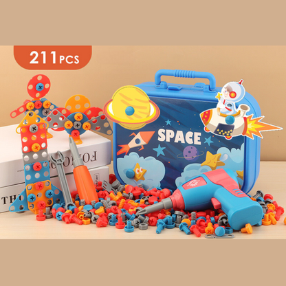 Colorful Kids 3D Toolbox Set