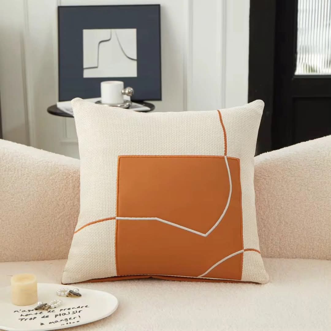 Decorative Pillow with Modern Geometric Pattern