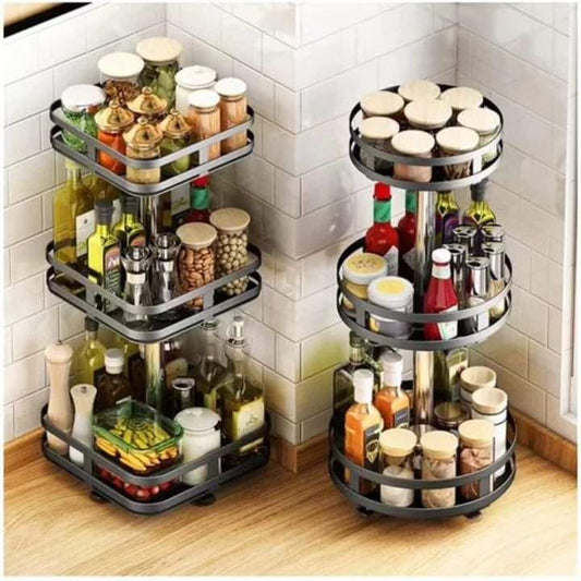 Adjustable 3 Tier Spinning Spice Organizer - Halri