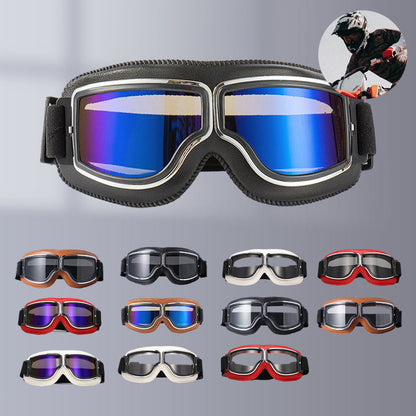 Classic Biker Goggles – Vintage Aviator Sunglasses