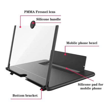 Portable Mobile Phone Screen Amplifier
